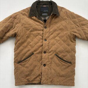 VTG Bill Blass Men’s Large Suede Jacket Wool Flannel Lined Quilted Workwear